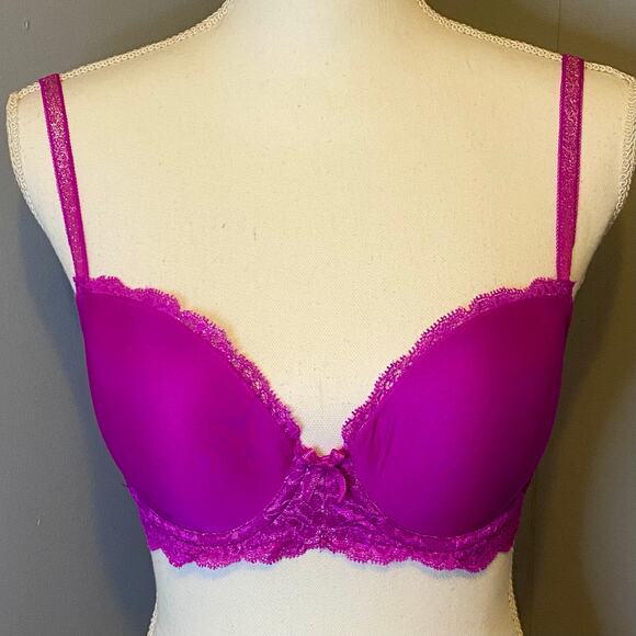 Victoria's Secret Dream Angels Lightly Lined Demi Bra 32D Pink / Purple - Picture 7 of 12